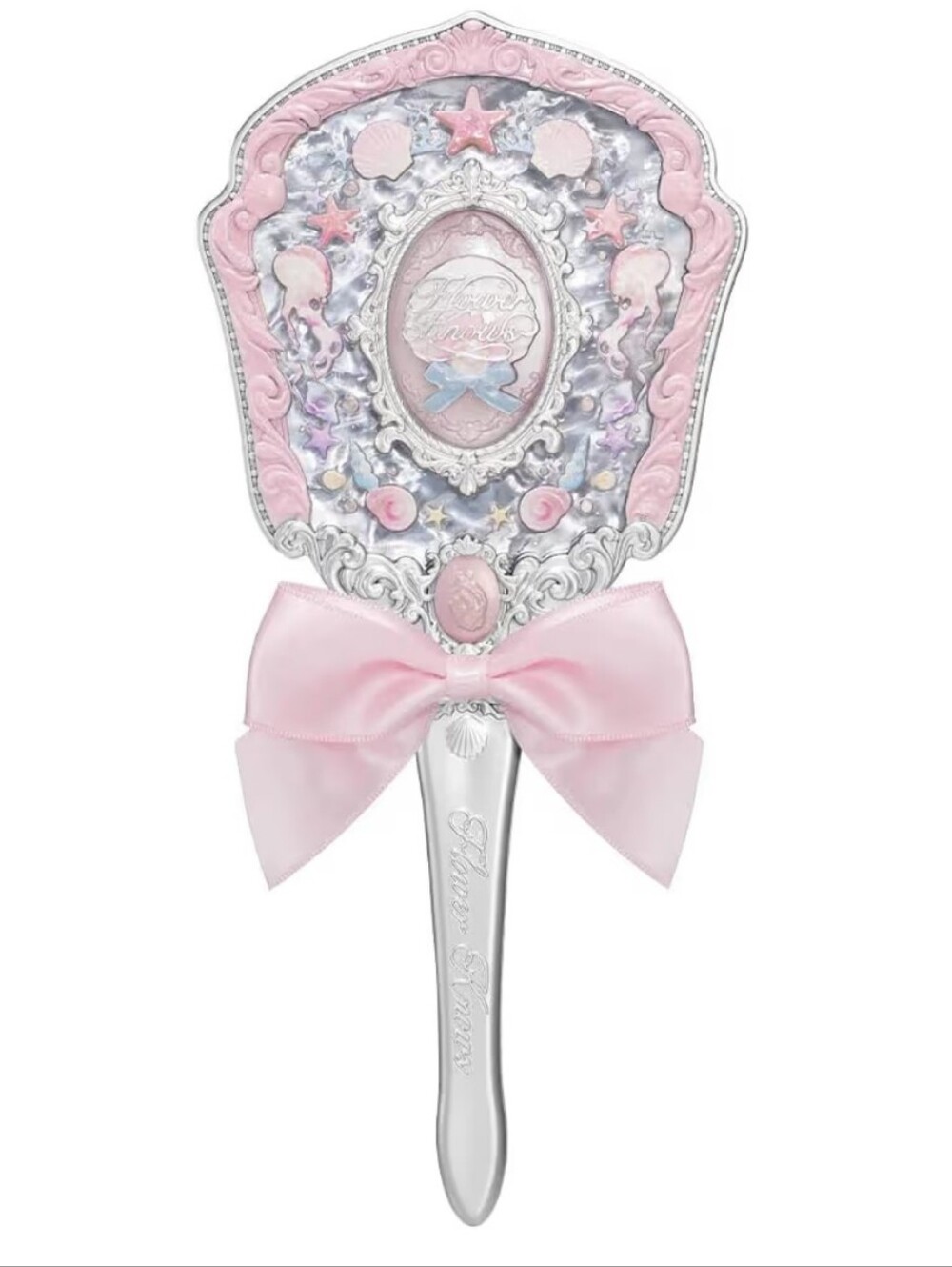 Flower Knows Shell's Jewel Collection Hand Mirror Vintage Pink Seashell